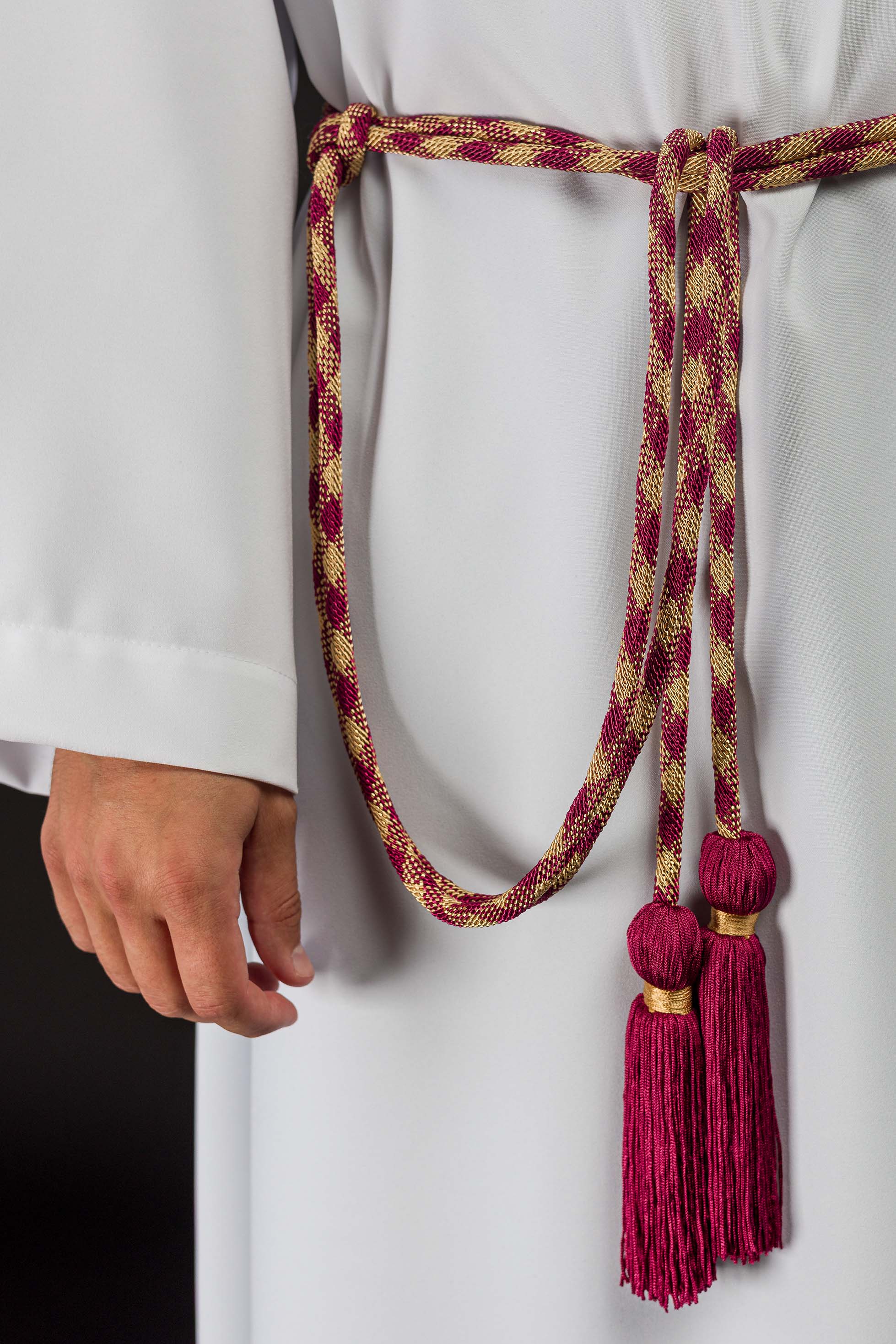 Cingulum liturgiczne czerwono-złote premium