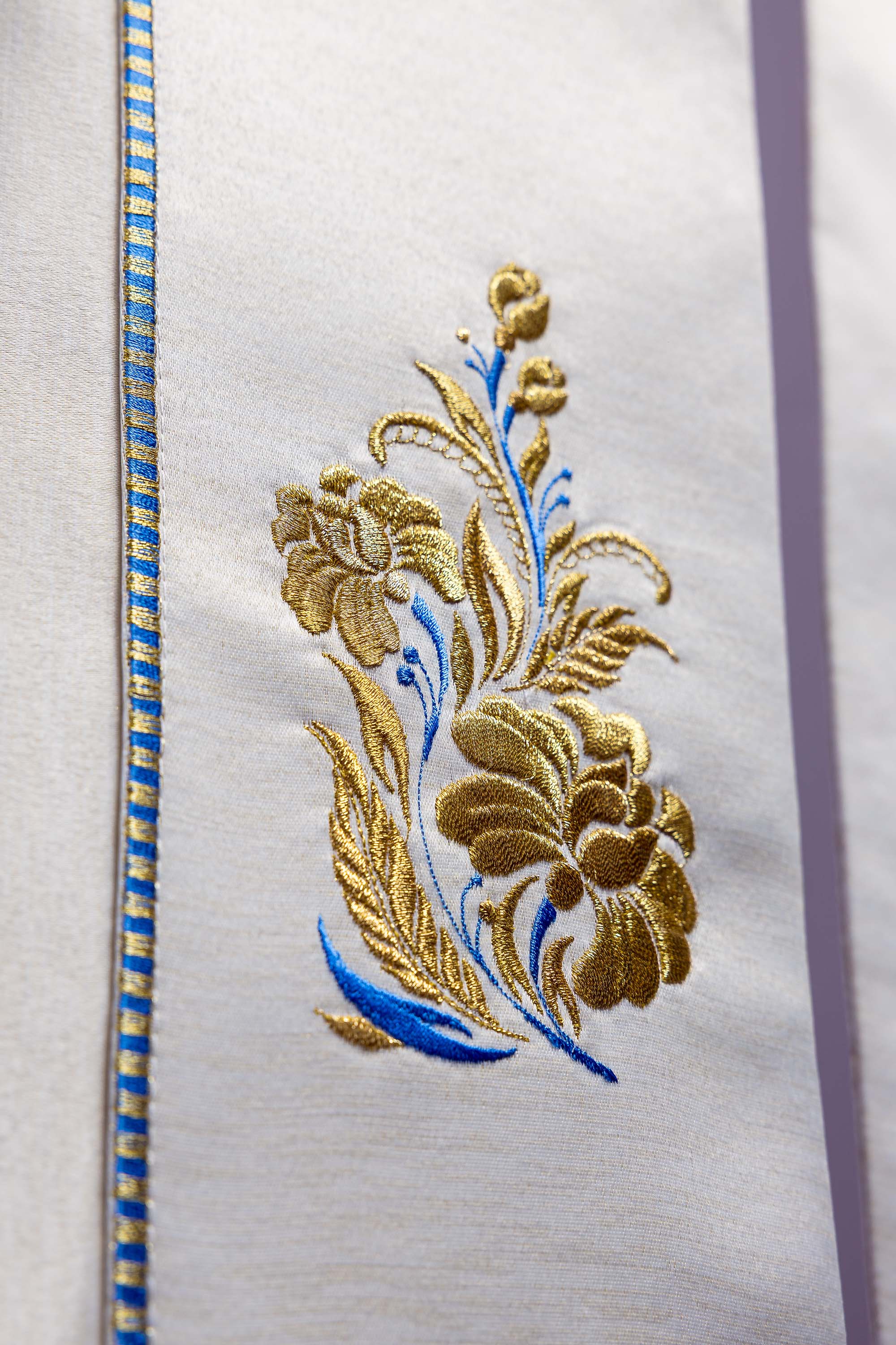 Kapa haftowana Maryjna Ecru - ORNATY.PL