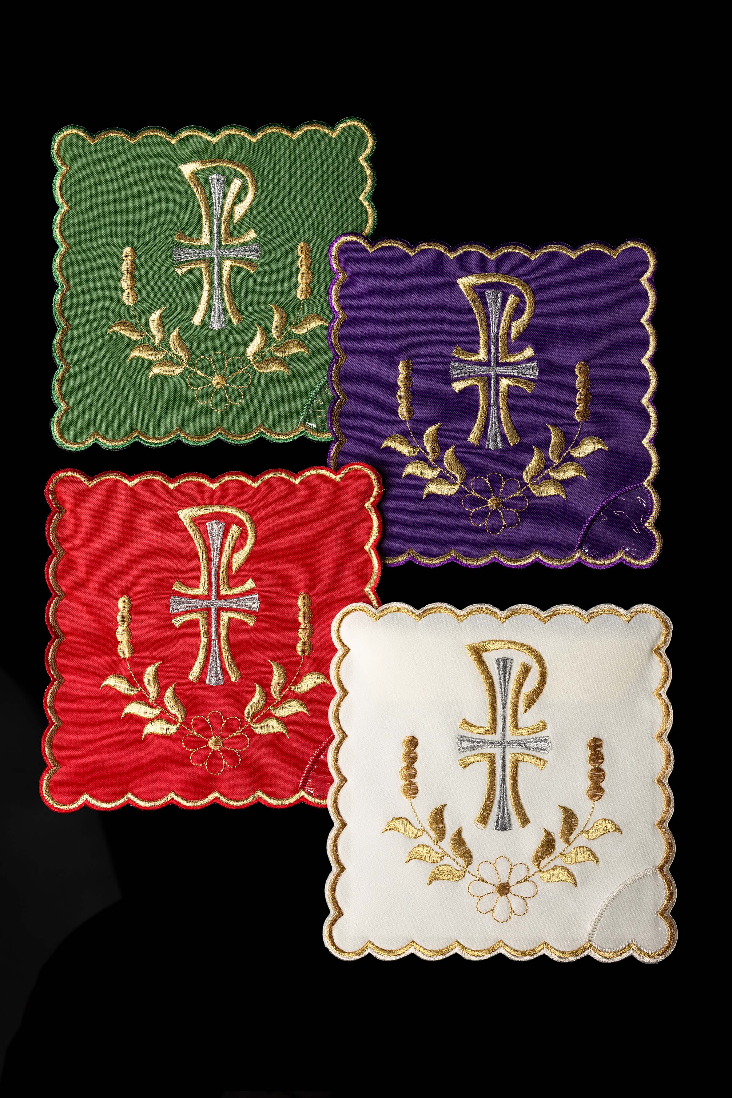Sada paličiek v štyroch liturgických farbách