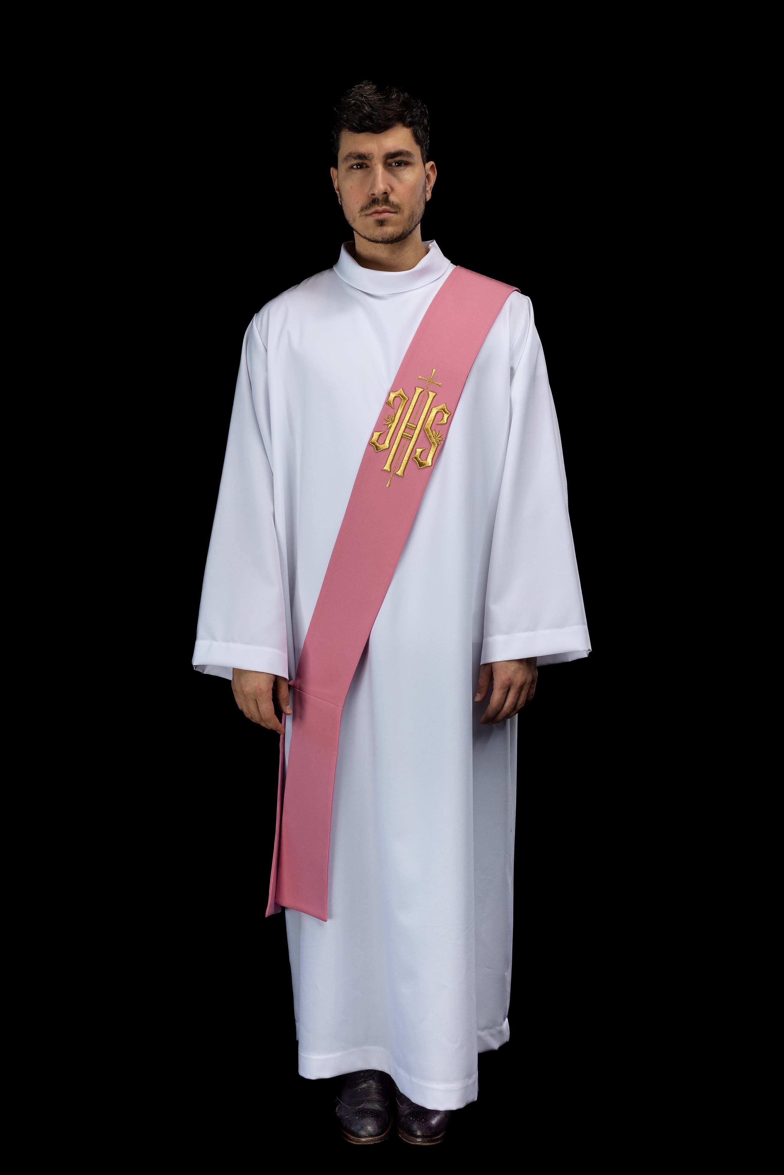 Stuła Diakońska haftowana IHS z Krzyżem - ORNATY.PL