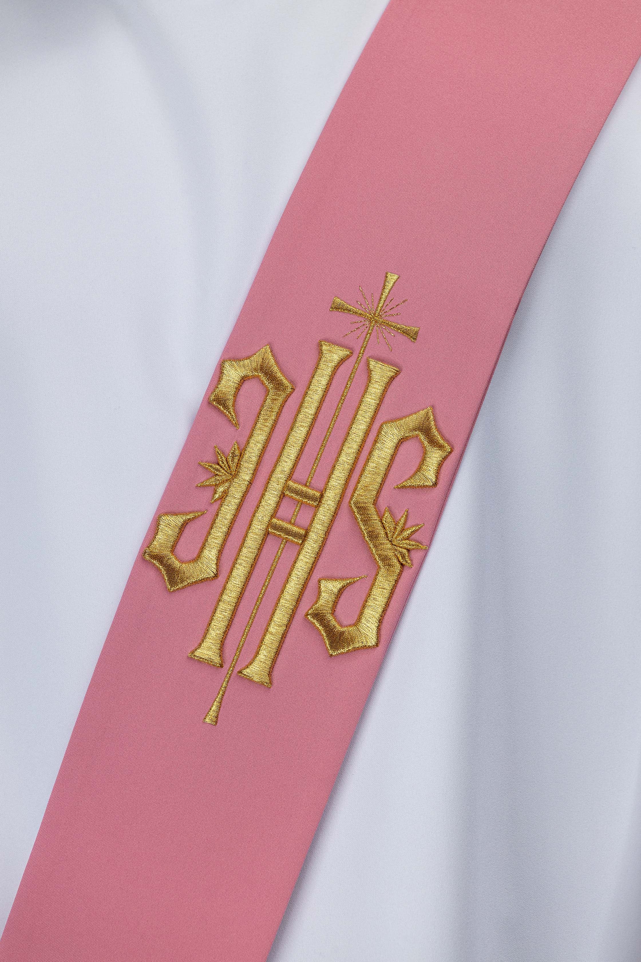 Stuła Diakońska haftowana IHS z Krzyżem - ORNATY.PL