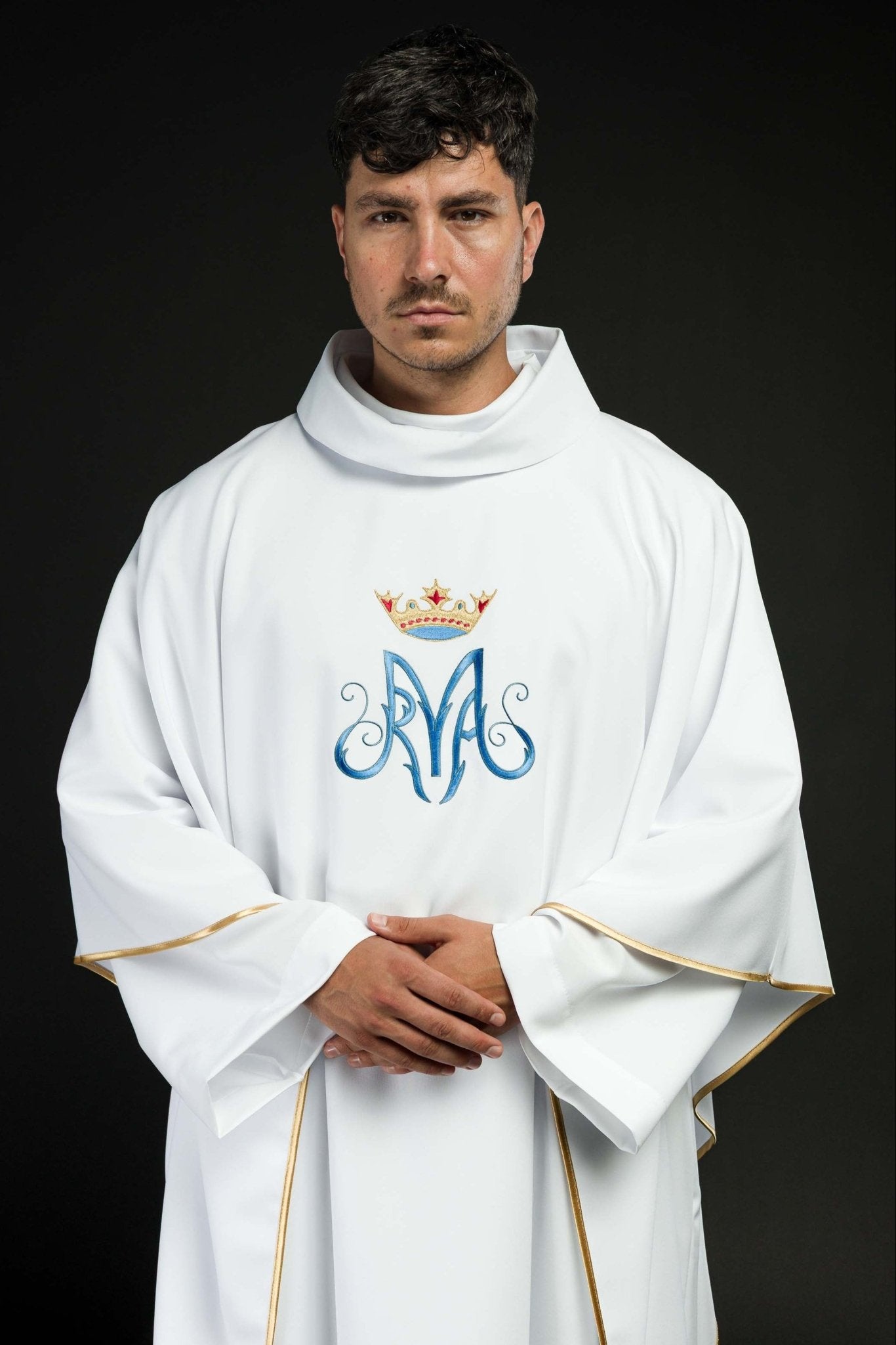 Biały ornat liturgiczny maryjny