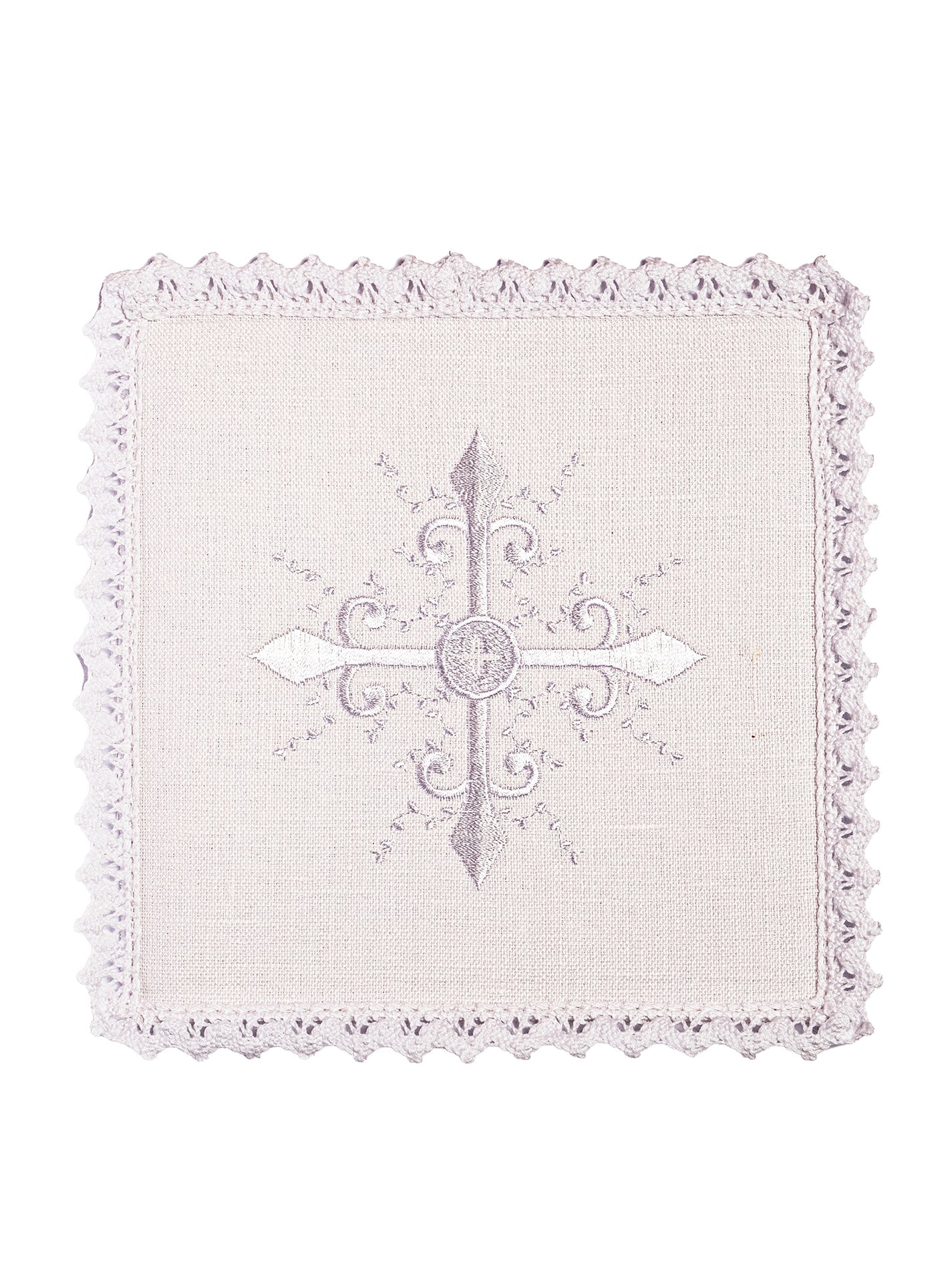 Bielizna kielichowa z delikatnym haftem krzyża