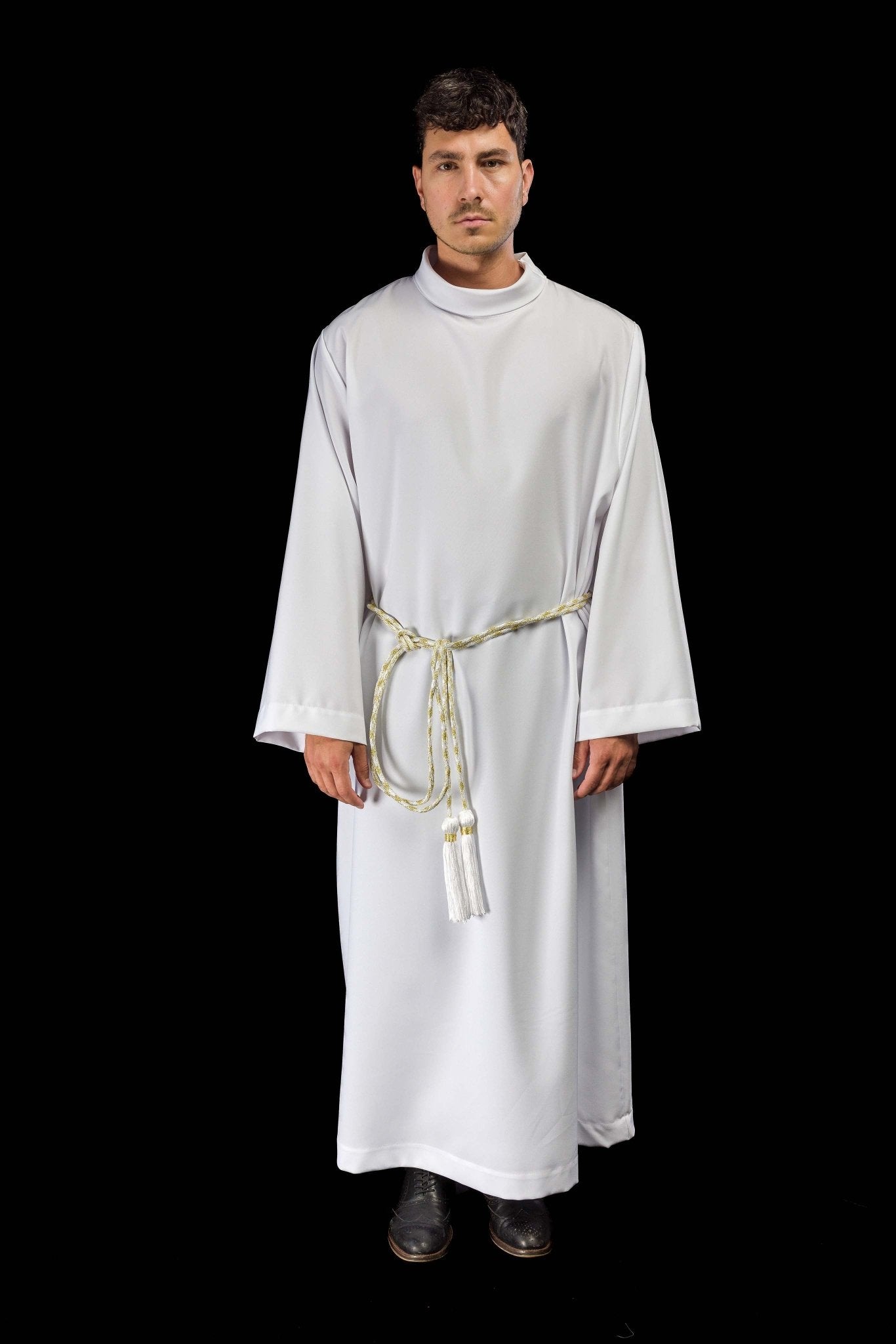 Cingulum liturgiczne biało - złote