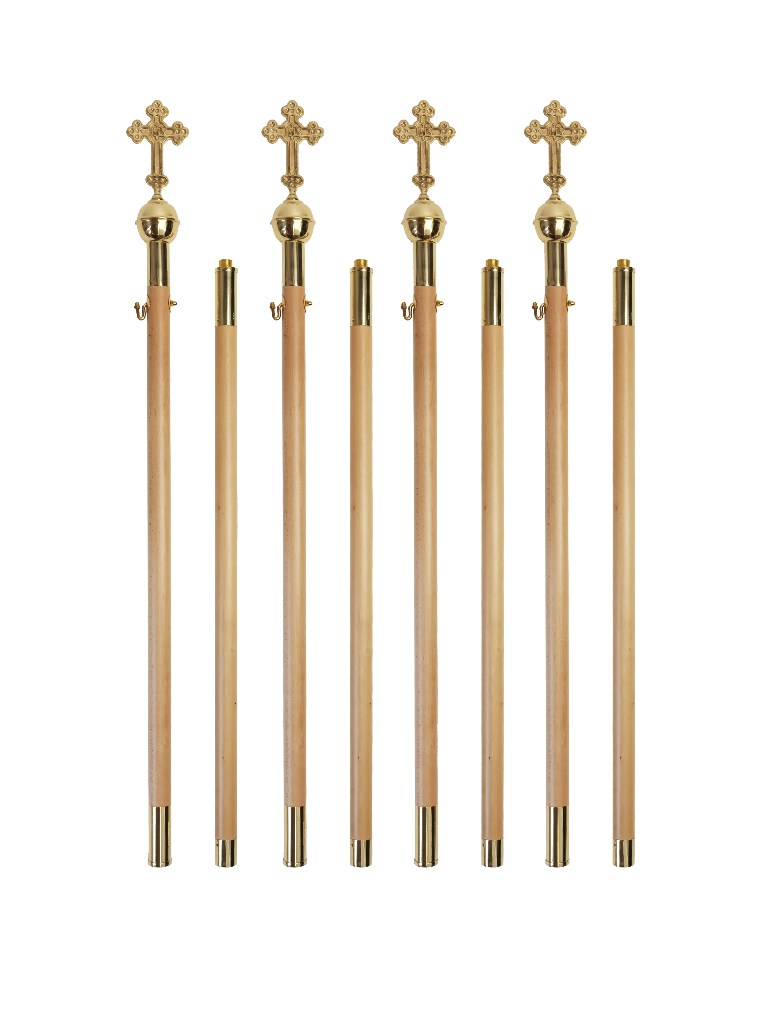 Tyče na baldachýn svetlé drevo