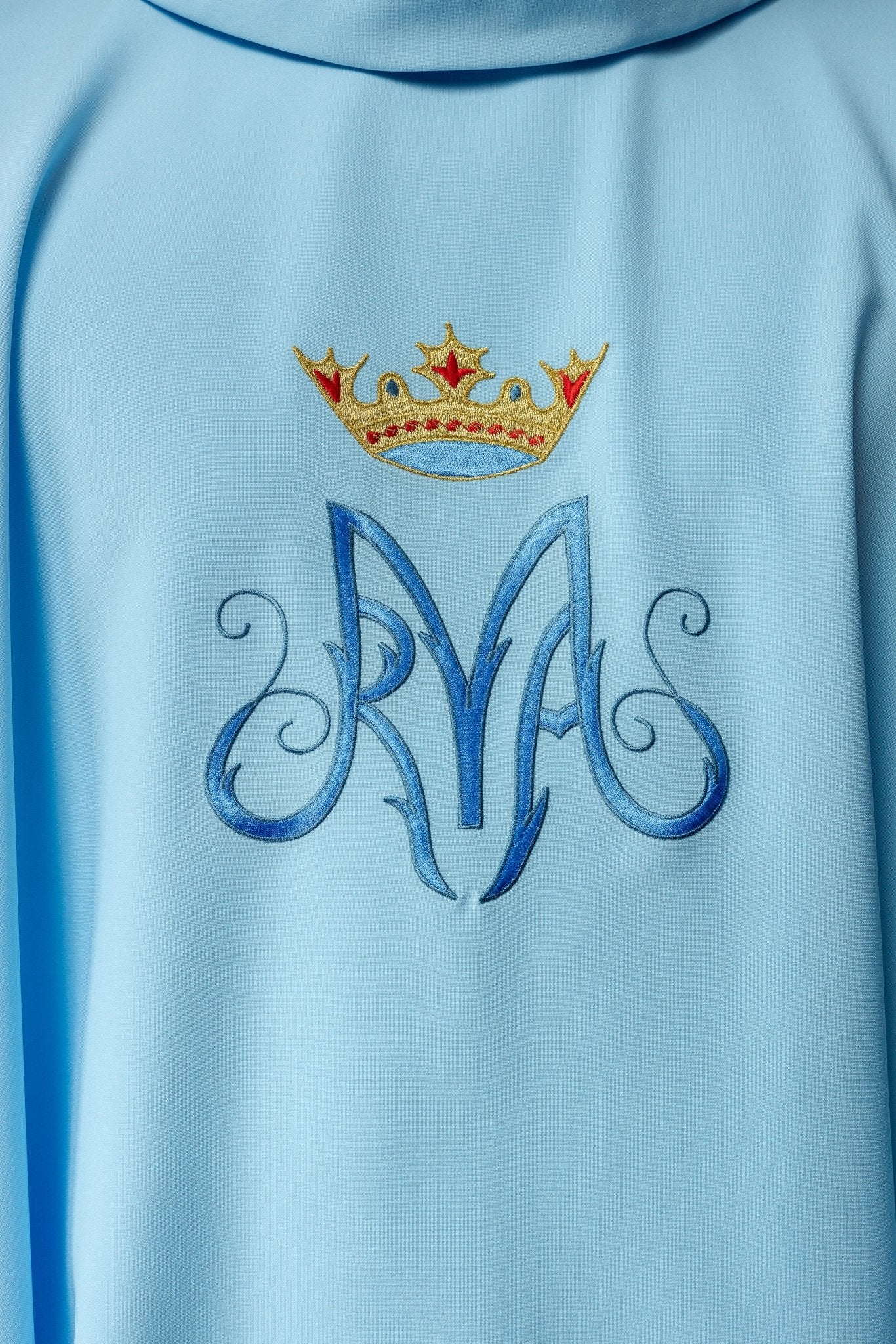 Ornat liturgiczny Maryjny w kolorze niebieskim