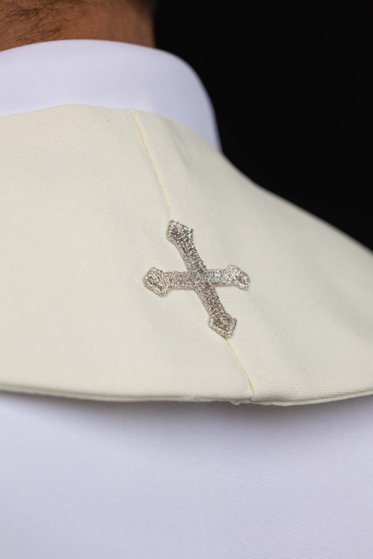 Stuła haftowana Maryjna ecru