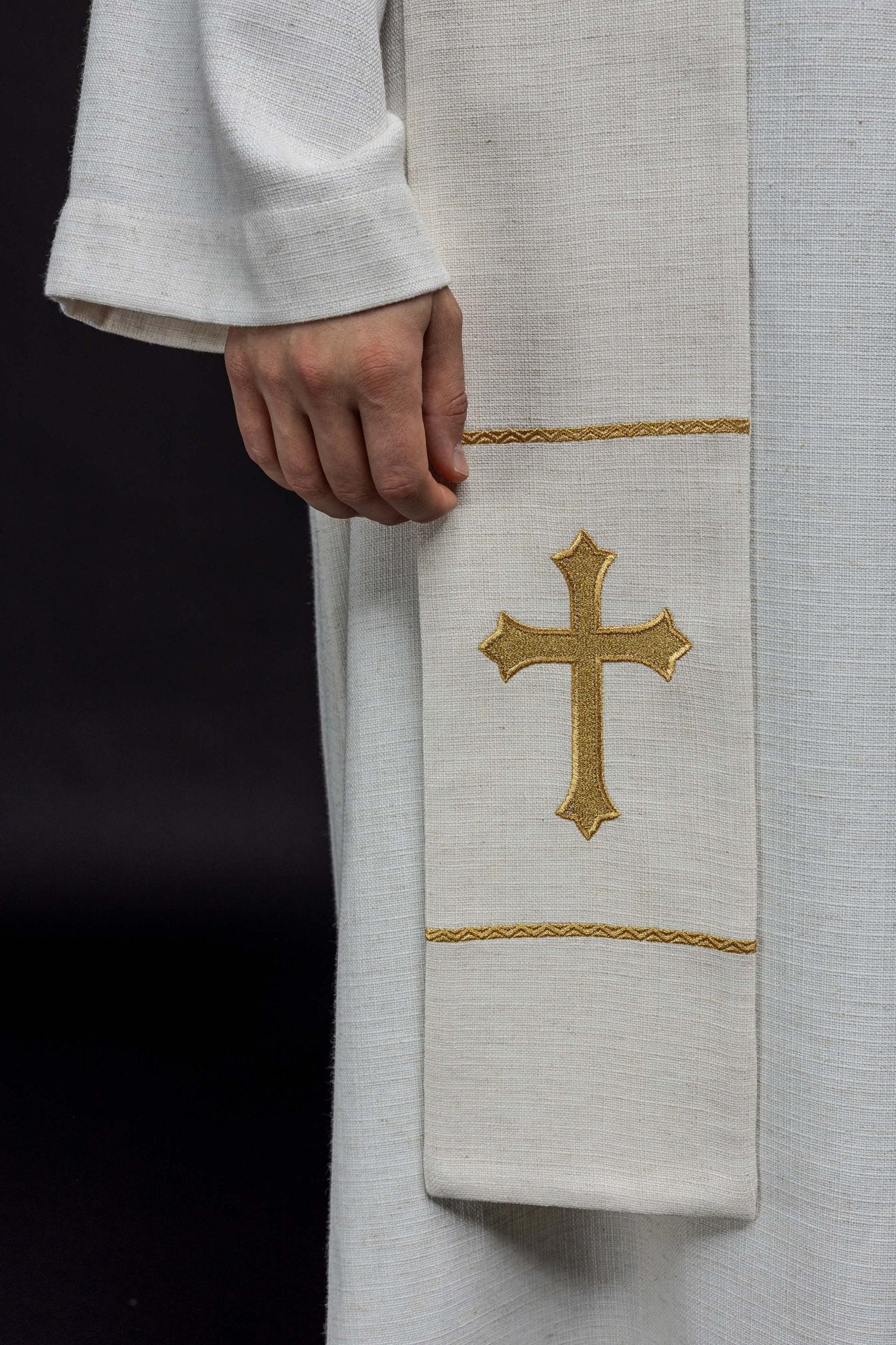 Stuła haftowana z wizerunkiem Ojca Pio