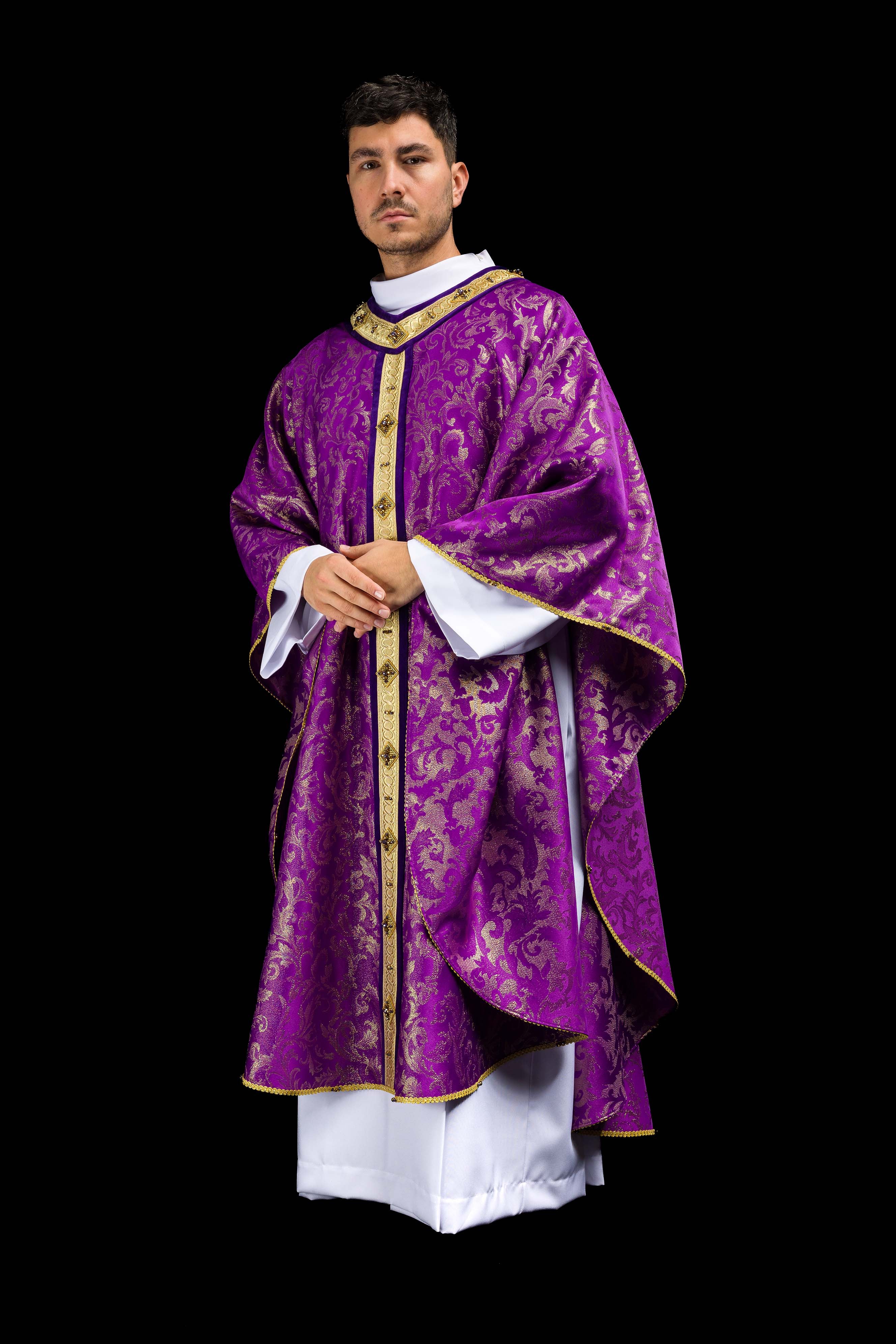 Ručne vyrobený ornát s prírodnými kameňmi Handmade 7003