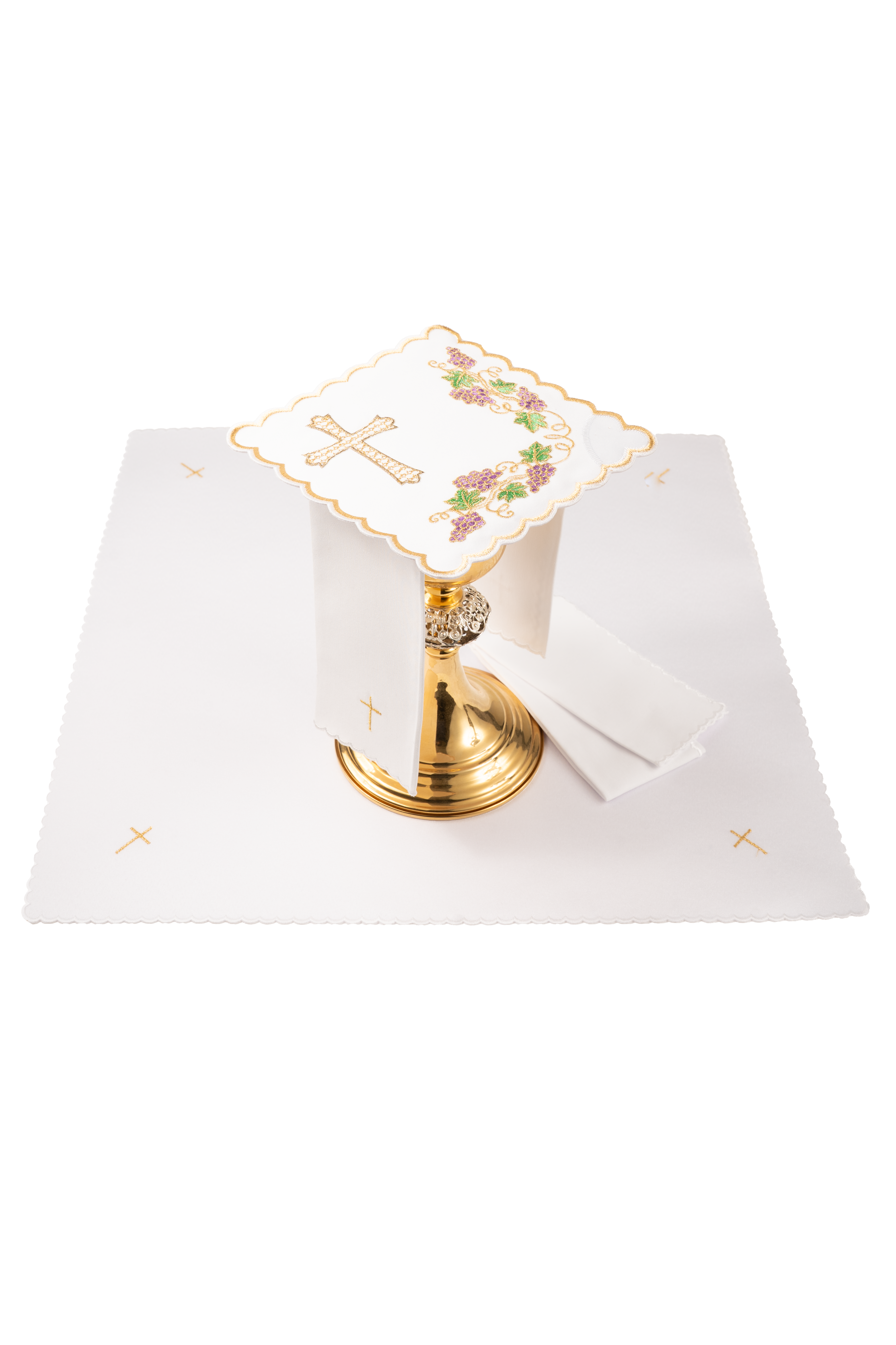 Vyšívaná kalíšková bielizeň na Veľkú noc s baránkom