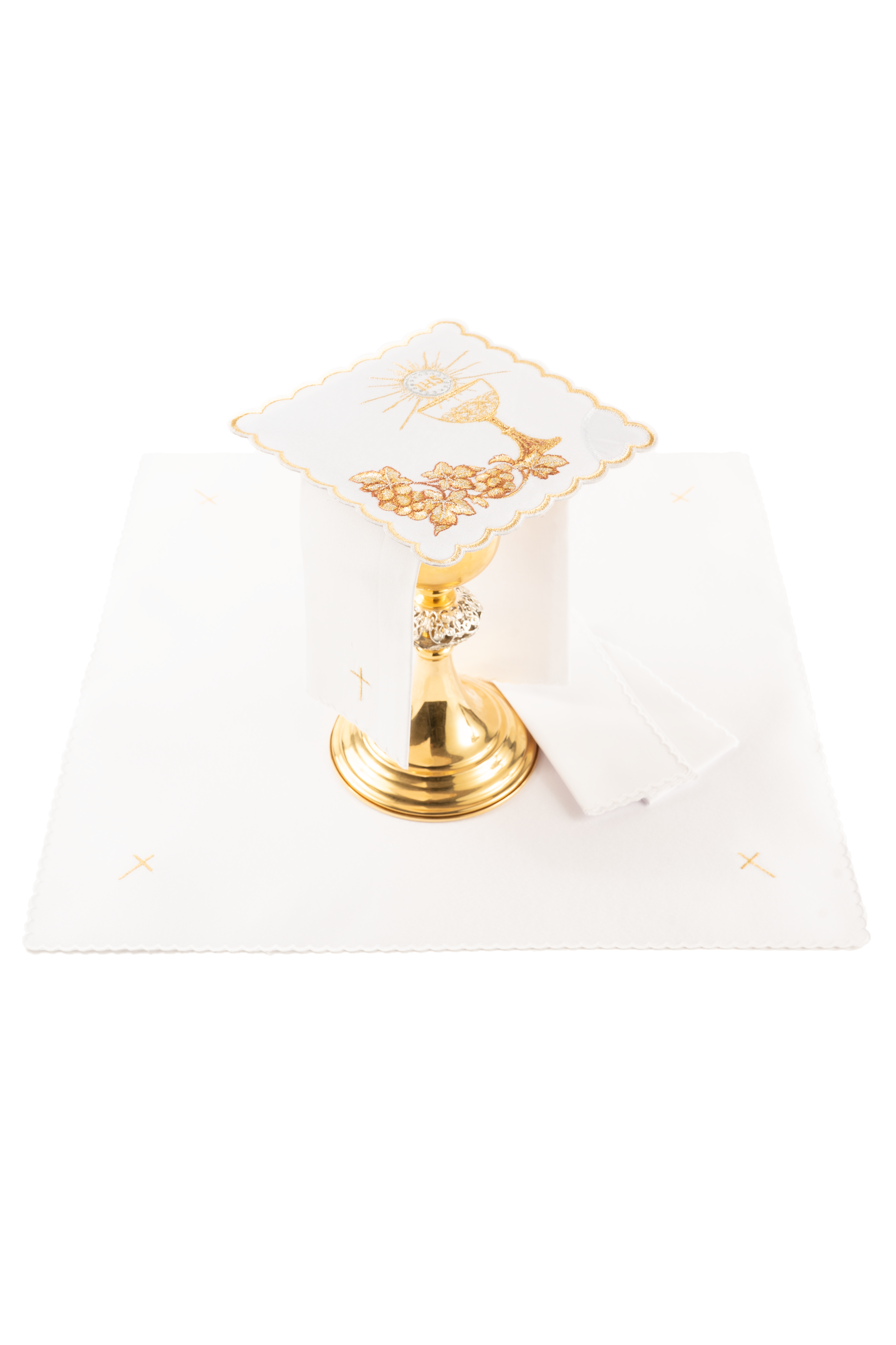 Vyšívaná kalíšková bielizeň na Veľkú noc s baránkom