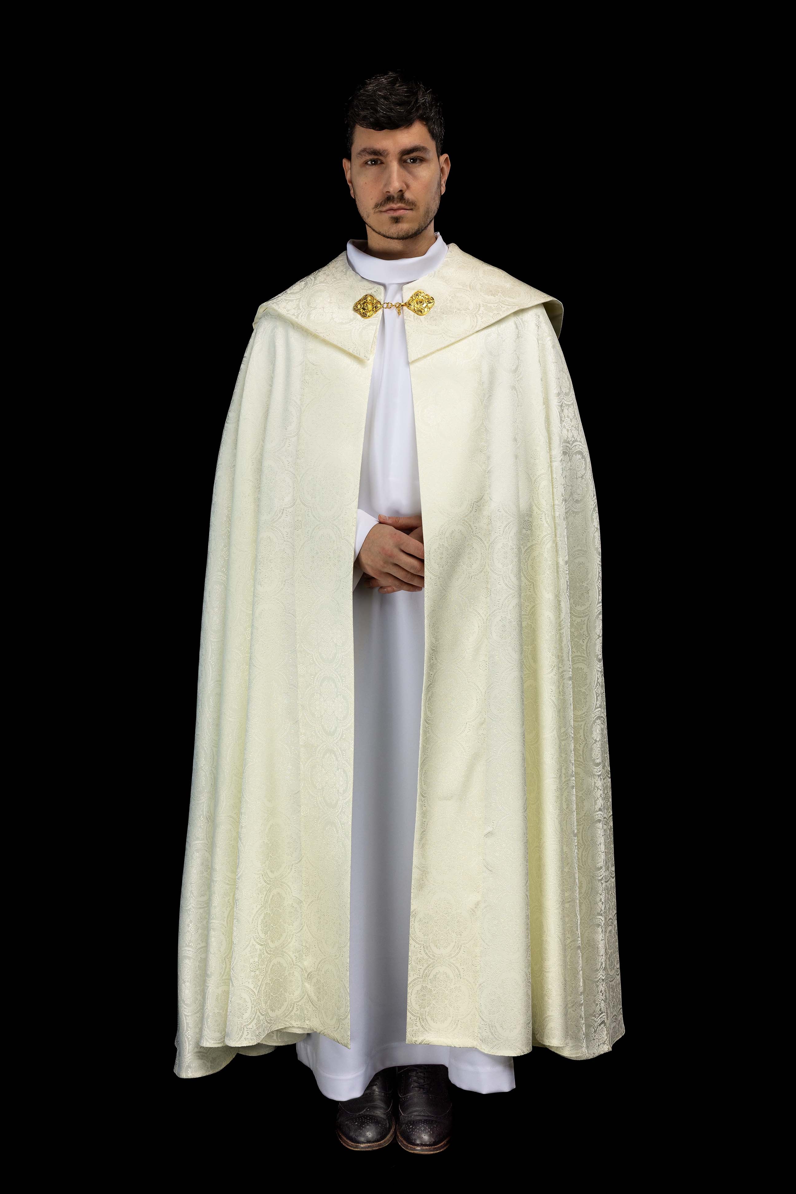 Kapa liturgiczna żakardowa ecru - ORNATY.PL