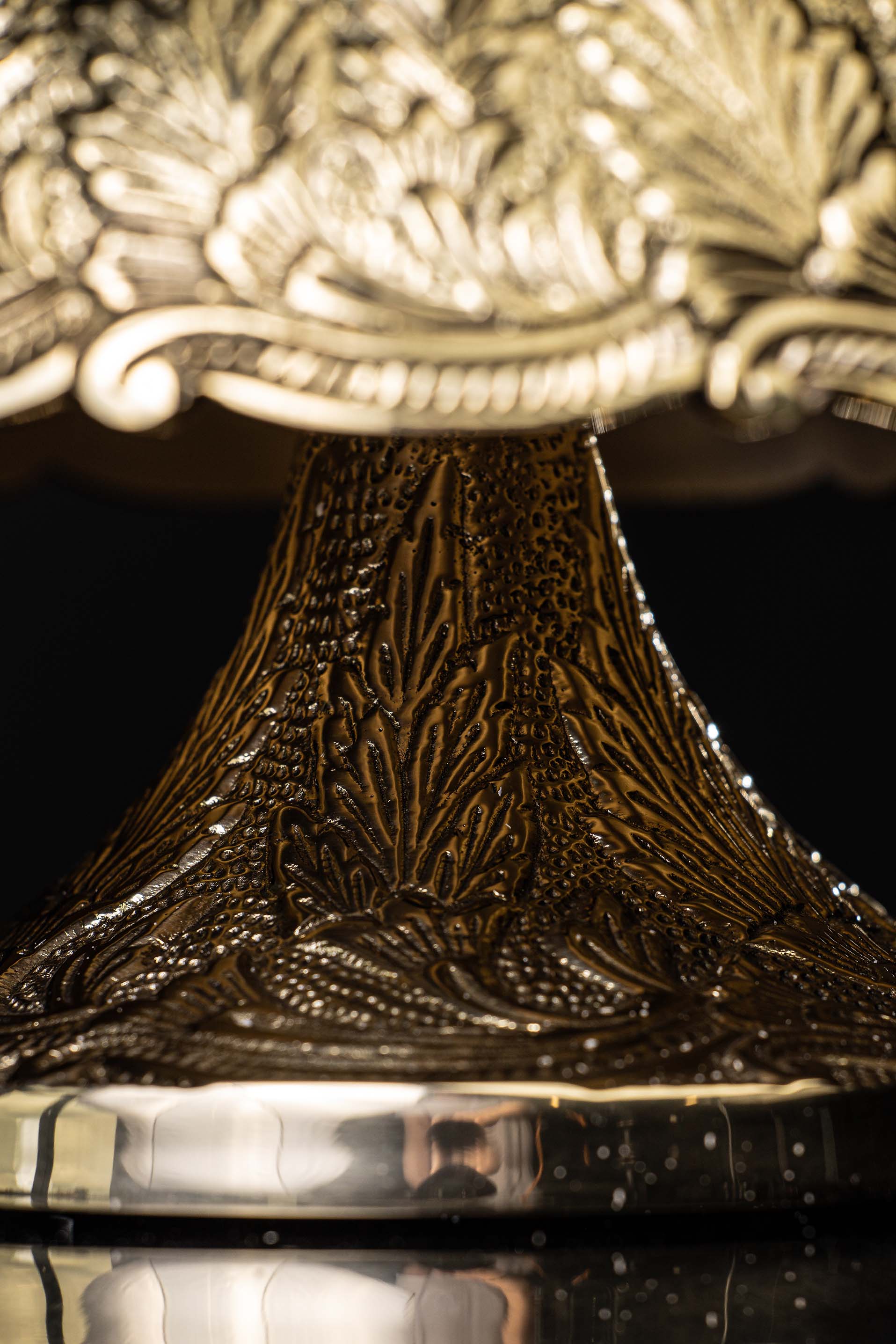 Jednoduchý gong - mosadz - drevené kladivo - 24 cm