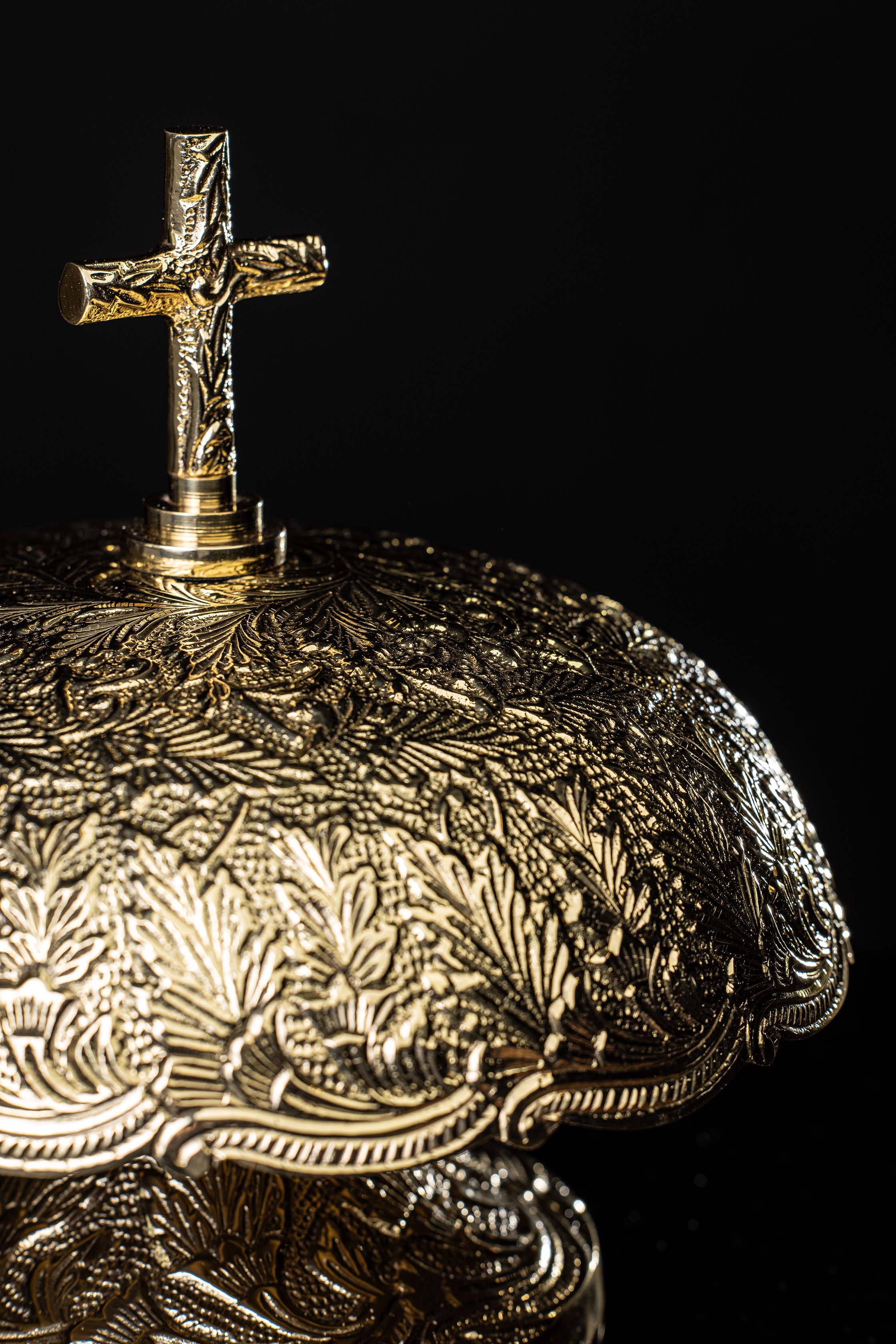 Jednoduchý gong - mosadz - drevené kladivo - 24 cm