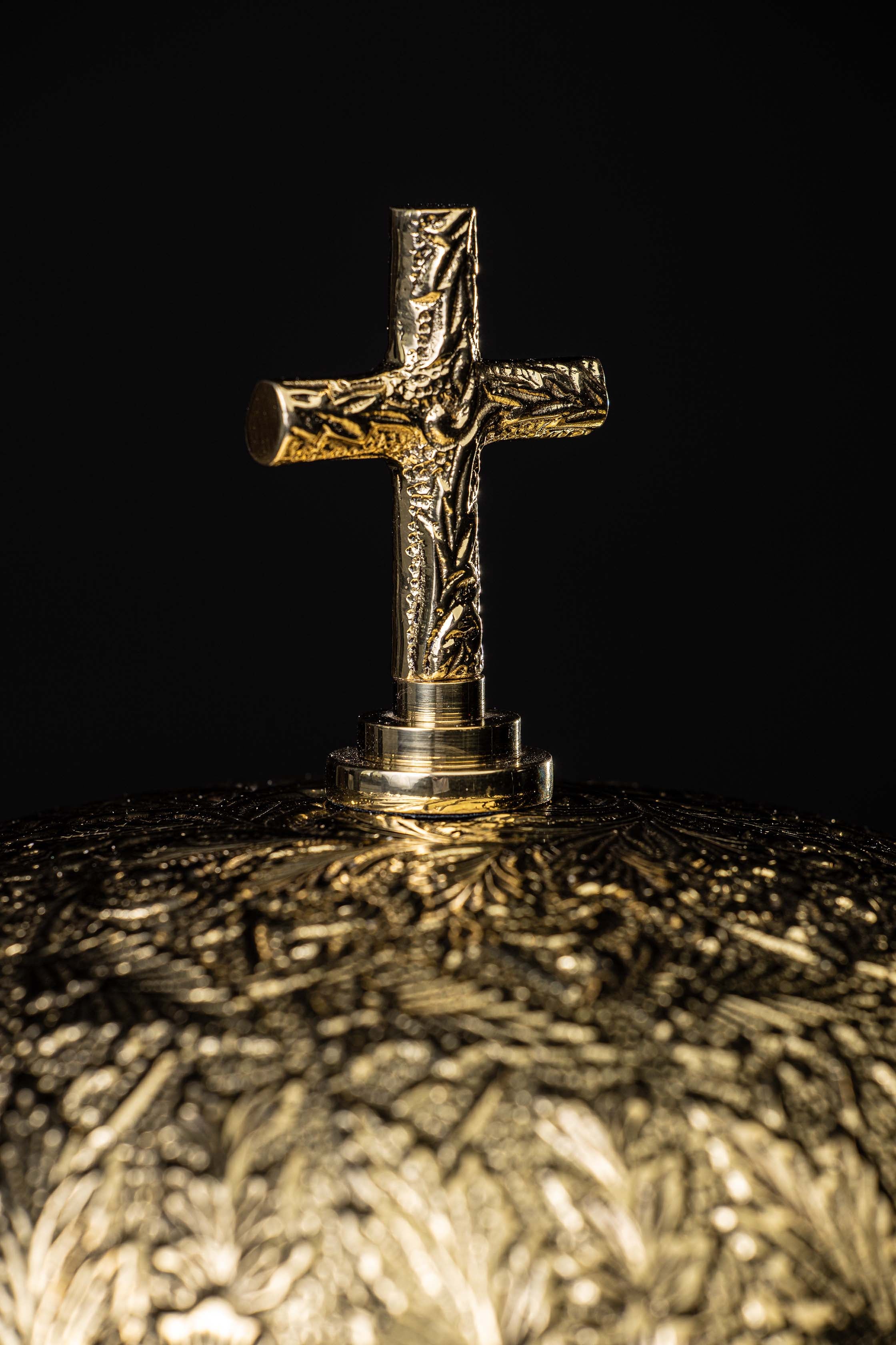 Jednoduchý gong - mosadz - drevené kladivo - 24 cm