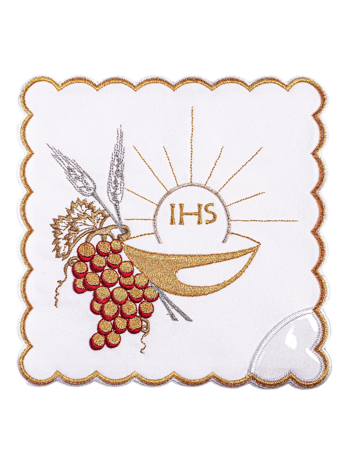 Bielizna kielichowa z haftem kielicha eucharystycznego