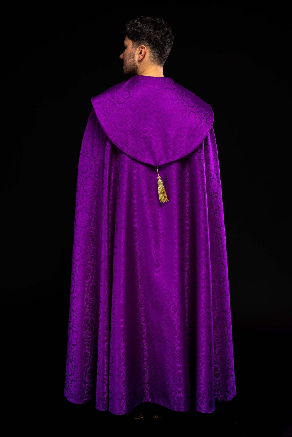 Kapa liturgiczna żakardowa fioletowa