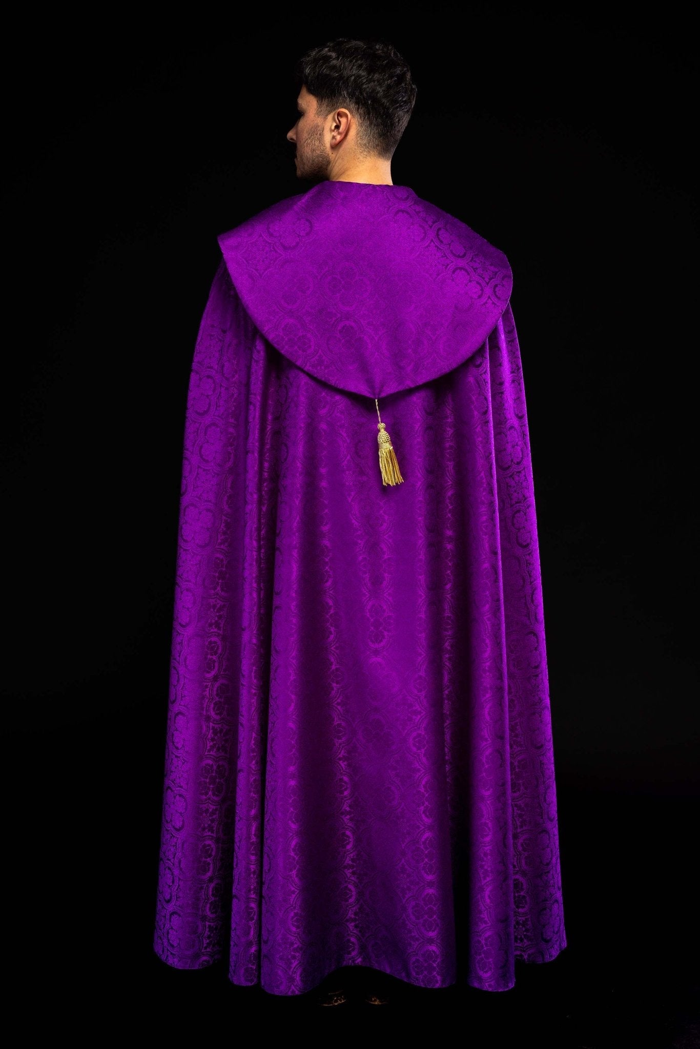 Kapa liturgiczna żakardowa fioletowa