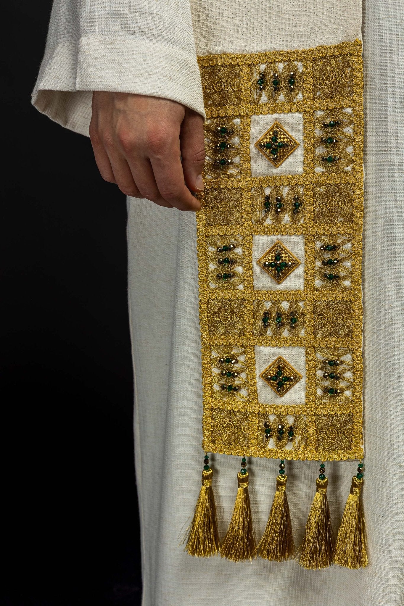Ręcznie wykonana stuła z naturalnymi kamieniami Handmade 2013